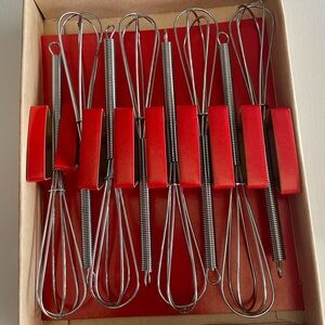 Set of 8 Barware Mini Whisks for Drinks Set of 8